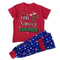 Girls Boys I Ate Santa's Cookies Christmas Pyjamas Xmas Eve Box Age 2 - 11 Years