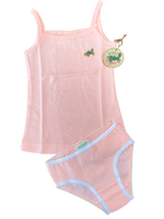 Girls Organic Cotton Vest & Knickers Briefs Set Green Nippers Baby Age 1-3 Years