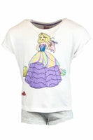 Girls Barbie Pyjamas Short Sleeve T-Shirt & Shorts Set Kids Age 2 - 5 Years