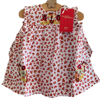 Baby Girl Du Pareil au meme Dress French Heart Print Embroidered Age 3-24 Months