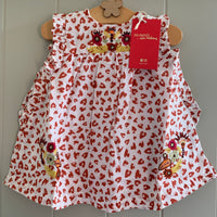 Baby Girl Du Pareil au meme Dress French Heart Print Embroidered Age 3-24 Months