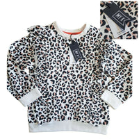 Girl Mothercare My K Leopard Print Ruffle Jumper Baby Long Sleeve Top Sweatshirt