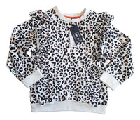 Girl Mothercare My K Leopard Print Ruffle Jumper Baby Long Sleeve Top Sweatshirt