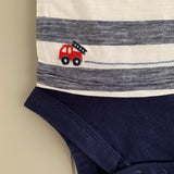 Baby Boy Mothercare Bodysuit Tshirt Vest Fire Engine Nee Naw Age 0-12 Months