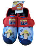 Boys Fireman Sam Slippers Kids Easy Fasten Slipper House Shoes