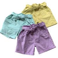 Girls Pastel Paperbag Shorts Summer Elasticated Waist Baby Age 1 to 5 Years