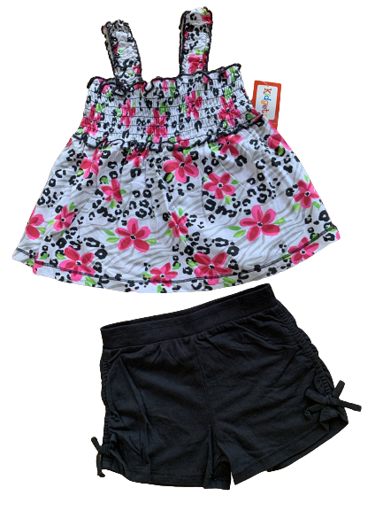 Baby girl shorts hot sale and top set