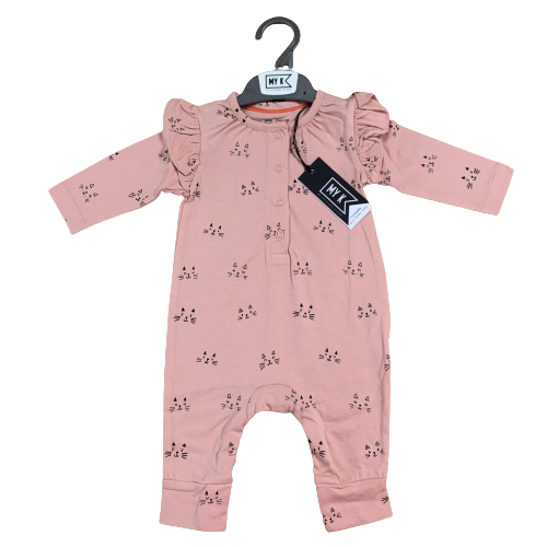 Baby Girl Mothercare Pink All In One MY K Romper Cats Myleene Klass Babygrow