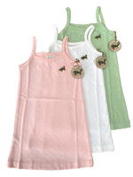 Girls Organic Cotton Nightie Green Nippers Nightdress Pyjamas Baby Age 1-5 Years