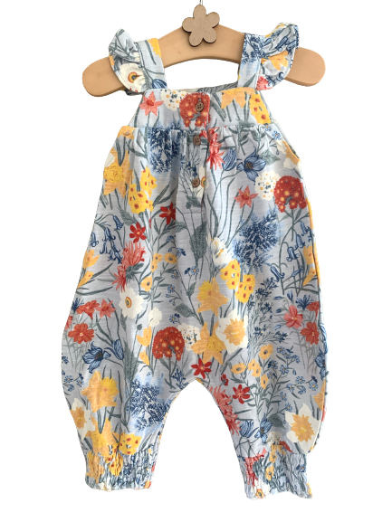 Baby Girl Romper Summer Flowers All In One Playsuit