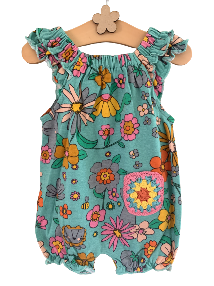 Baby Girl Romper Summer Flowers Animals All In One Playsuit