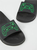 Boys Girls Sliders Game Controller Gamer Gaming Sandals Summer Pool Shoes Beach