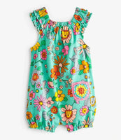 Baby Girl Romper Summer Flowers Animals All In One Playsuit