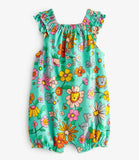 Baby Girl Romper Summer Flowers Animals All In One Playsuit