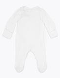 Organic Cotton Velour Duck Sleepsuit Babygrow Baby Boys Girls All In One