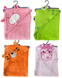 Baby Girls Boys Animal Hooded Bath Towels Cotton Frog Unicorn Cow Tiger Sheep