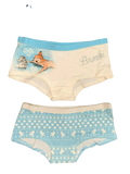 2 x Girls Disney Bambi & Thumper Boxers Shorts Knickers Age 7 - 13 Years