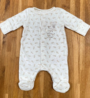 Mothercare Baby Boy Girl Velour Sleepsuit Stars & Dreams Babygrow All In One