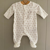 Mothercare Baby Boy Girl Velour Sleepsuit Stars & Dreams Babygrow All In One