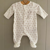 Mothercare Baby Boy Girl Velour Sleepsuit Stars & Dreams Babygrow All In One