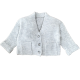 Girls Grey Soft Cardigan Sparkly Buttons Thick Knitted Ex Nutm*g Age 5-14 Years