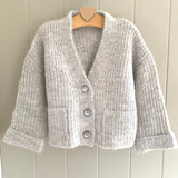 Girls Grey Soft Cardigan Sparkly Buttons Thick Knitted Ex Nutm*g Age 5-14 Years