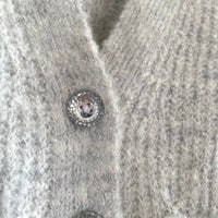 Girls Grey Soft Cardigan Sparkly Buttons Thick Knitted Ex Nutm*g Age 5-14 Years