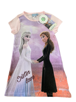 Girls Frozen 2 Elsa Anna Nightdress Sister Love Nightie Nighty Pyjamas 1-7 Years