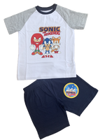 Boys Sonic the Hedgehog Pyjamas PJs Short Sleeve Top & Shorts Age 7 - 12 Years