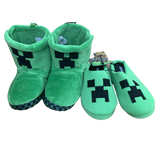 Boys Girls Minecraft Gamer Gaming Creeper Slippers / Boots / Mules