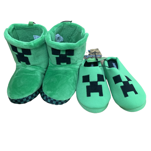 Minecraft on sale creeper slippers