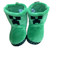 Boys Girls Minecraft Gamer Gaming Creeper Slippers / Boots / Mules