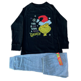 Boys Girls The Grinch Christmas Pyjamas PJs Xmas Eve Box Age 5 - 12 Years