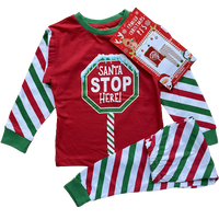 Baby Boys Girls Santa Stop Here! Christmas Pyjamas Xmas Eve Box