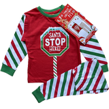 Baby Boys Girls Santa Stop Here! Christmas Pyjamas Xmas Eve Box