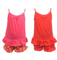 Girls Mothercare Lemon 4 Piece Vests & Shorts Set Baby Age 9 Months - 5 Years