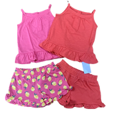 Girls Mothercare Lemon 4 Piece Vests & Shorts Set Baby Age 9 Months - 5 Years