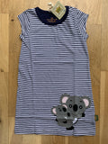 Girls Organic Cotton Summer TShirt Dress Animals Turtle Giraffe Penguin Age 2-6