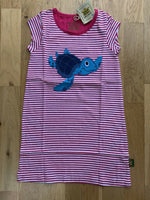 Girls Organic Cotton Summer TShirt Dress Animals Turtle Giraffe Penguin Age 2-6