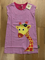 Girls Organic Cotton Summer TShirt Dress Animals Turtle Giraffe Penguin Age 2-6