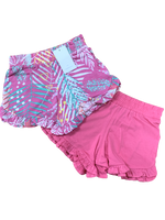 Girls Mothercare Pink Tropical 4 Piece Vests & Shorts Set