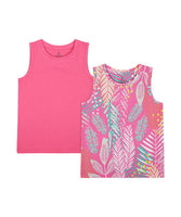 Girls Mothercare Pink Tropical 4 Piece Vests & Shorts Set