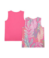 Girls Mothercare Pink Tropical 4 Piece Vests & Shorts Set