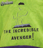 Boys Incredible Hulk Dressing Gown Hooded Fleece Robe Bathrobe Age 9 - 14 Years