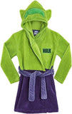 Boys Incredible Hulk Dressing Gown Hooded Fleece Robe Bathrobe Age 9 - 14 Years