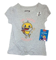 Girls Baby Shark 3 PIECE SET - YOU GET 2 x T-Shirts & 1 x Cycle Shorts