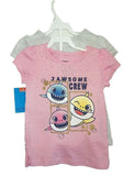 Girls Baby Shark 3 PIECE SET - YOU GET 2 x T-Shirts & 1 x Cycle Shorts