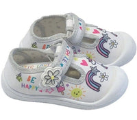 Girls Unicorn Pumps Glitter Be Happy Shoes Smile Baby Infants UK Size 4-9