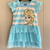 Girls Frozen Frilly Nightdress Elsa Nightie Nighty Pyjamas Age 7 - 10 Years