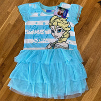 Girls Frozen Frilly Nightdress Elsa Nightie Nighty Pyjamas Age 7 - 10 Years